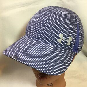 Under Armour Youth Girls Blue/White Running Light Hat Adjustable Vented EUC